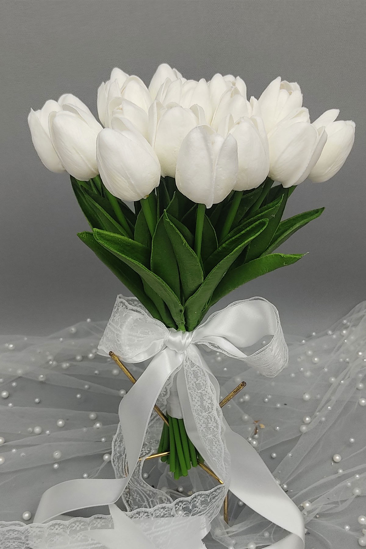 Artificial Tulip Bride Bouquet And Groom Boutonniere 10 Pieces Tulip
