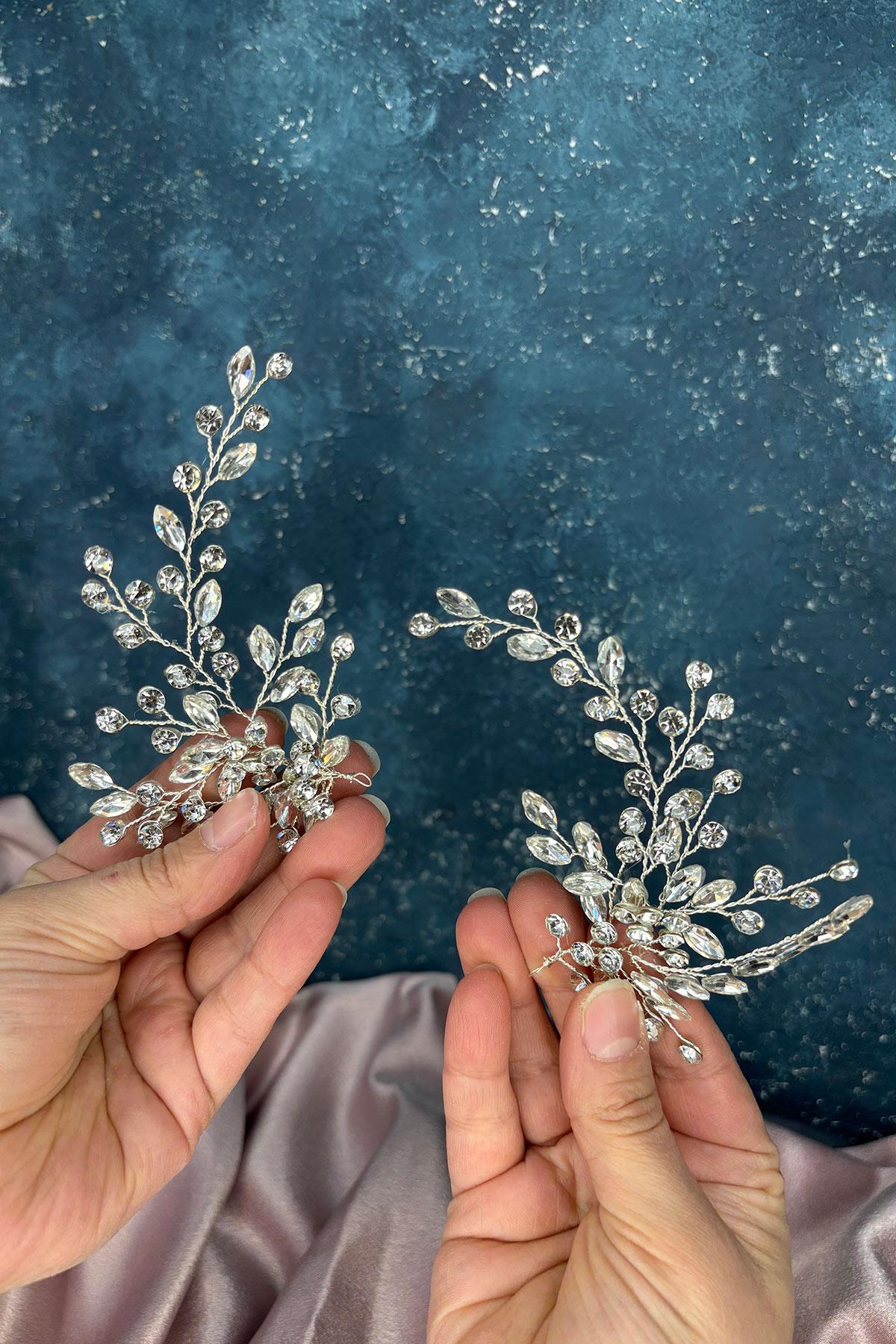 Leaf Model 2-Piece Bridal Hair and Turban Accessory