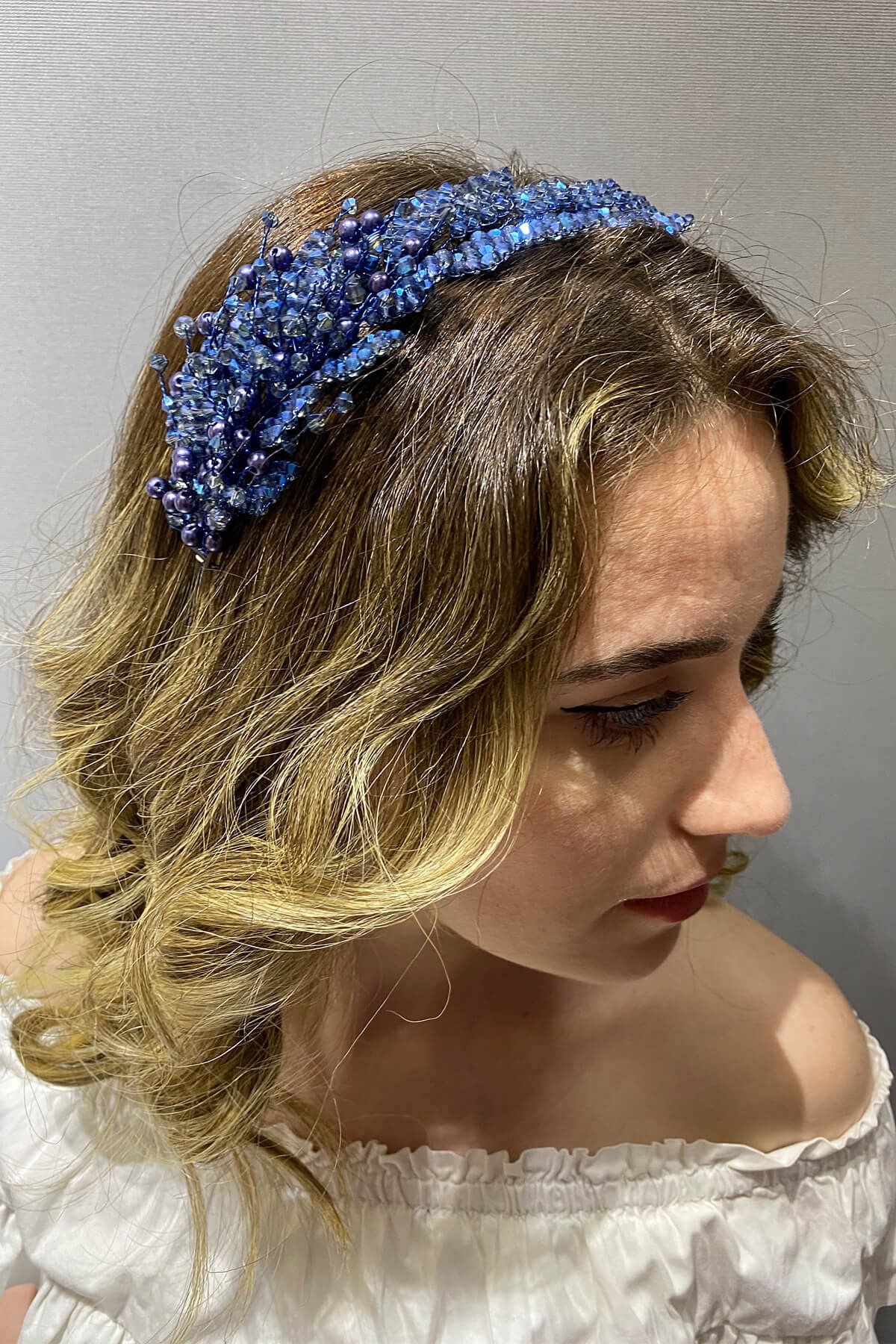Yaprak Model Boncuklu Saç ve Türban Aksesuarı