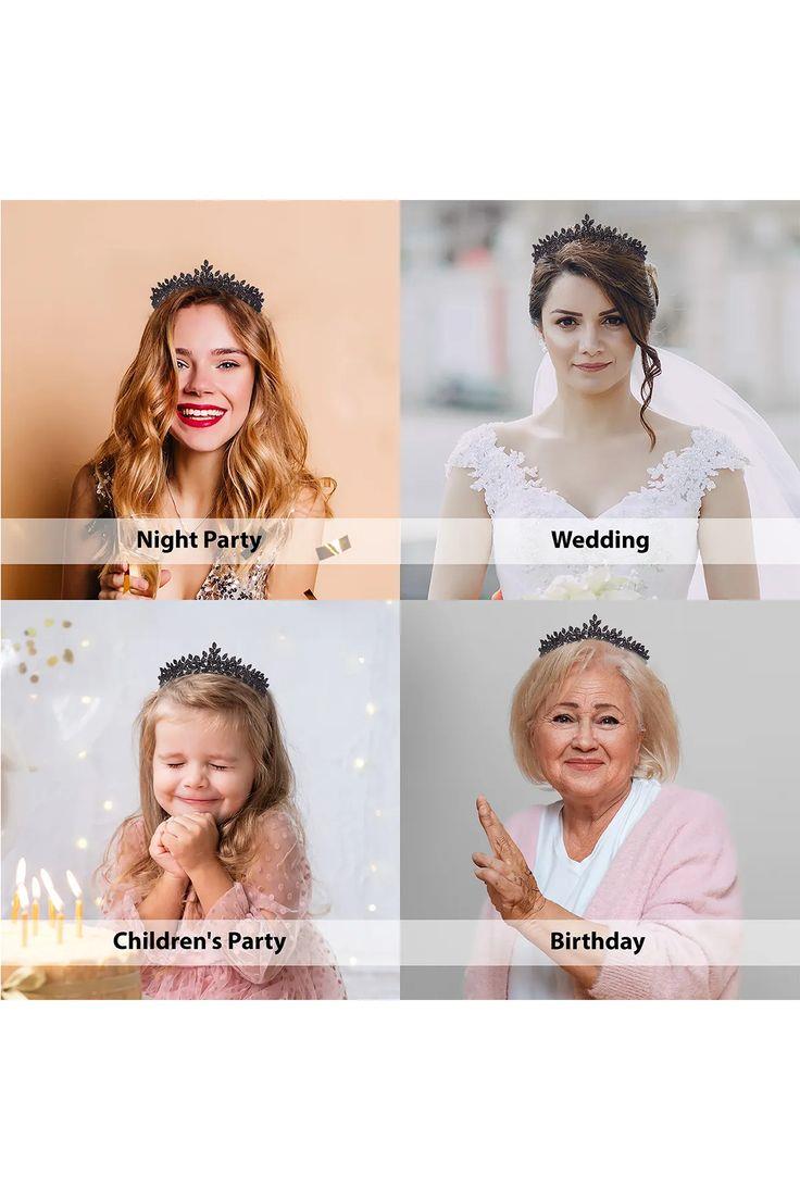 Yaprak Modeli Gelin Prenses Tacı Düğün Kostümleri İçin Gelin Kraliçe Tacı Lacivert
