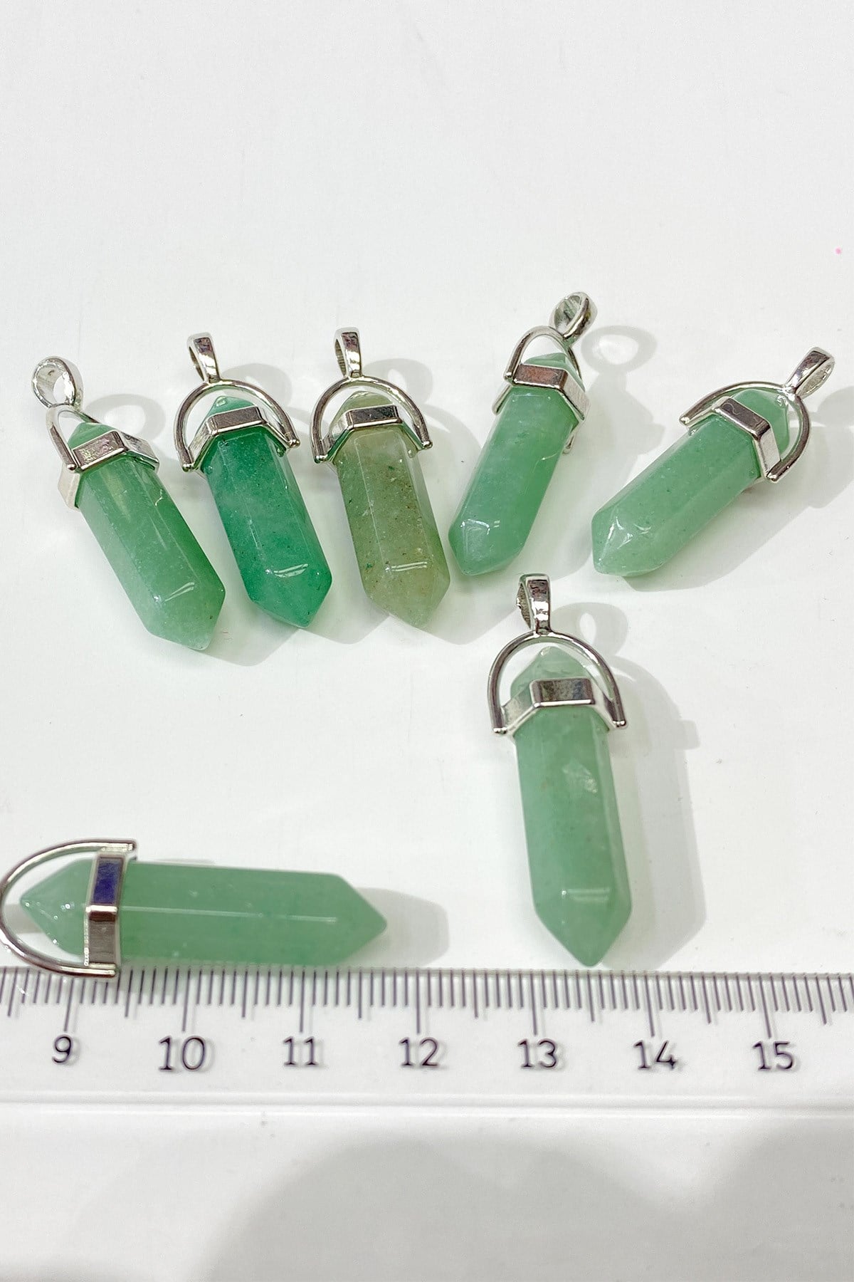 Green Nail Agate Natural Stone Pendant 1 Pcs