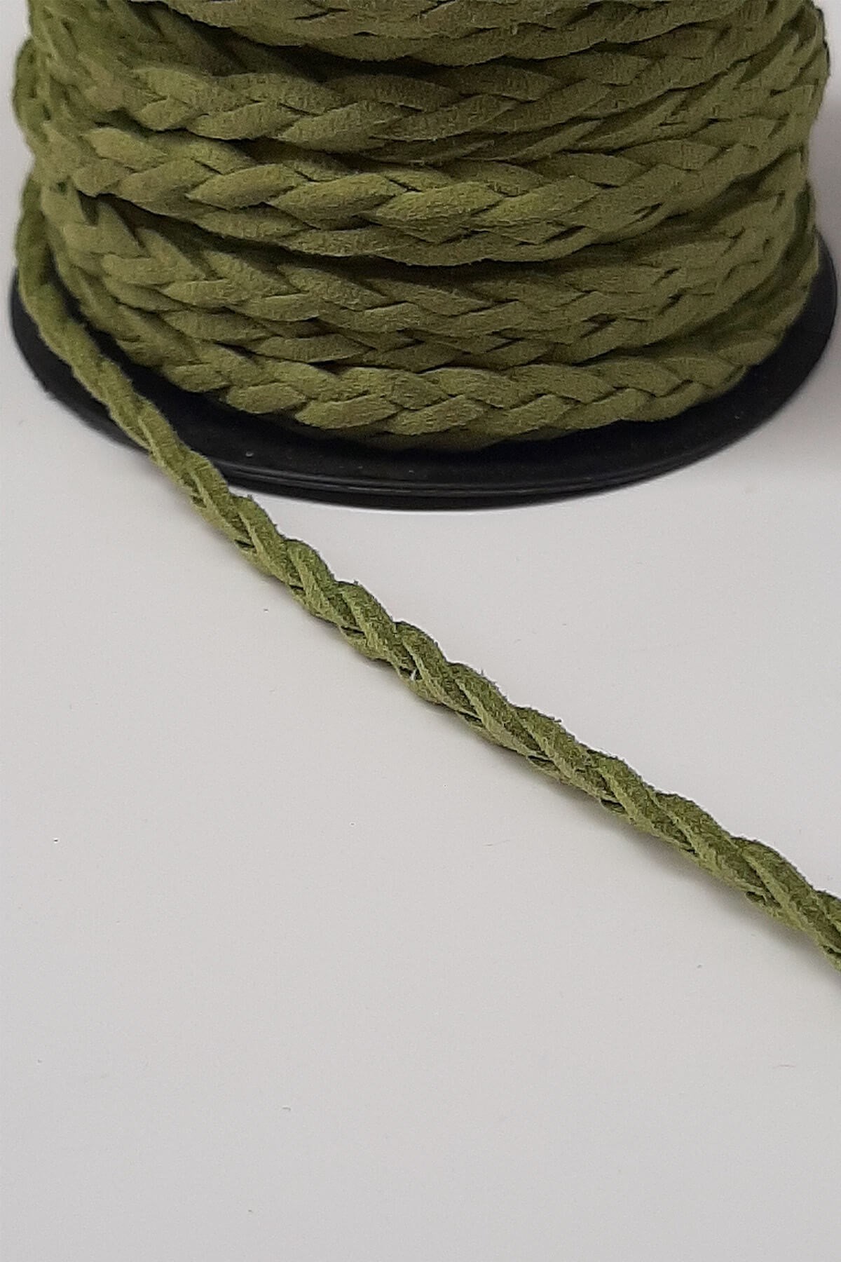 Green Suede Knitting Rope