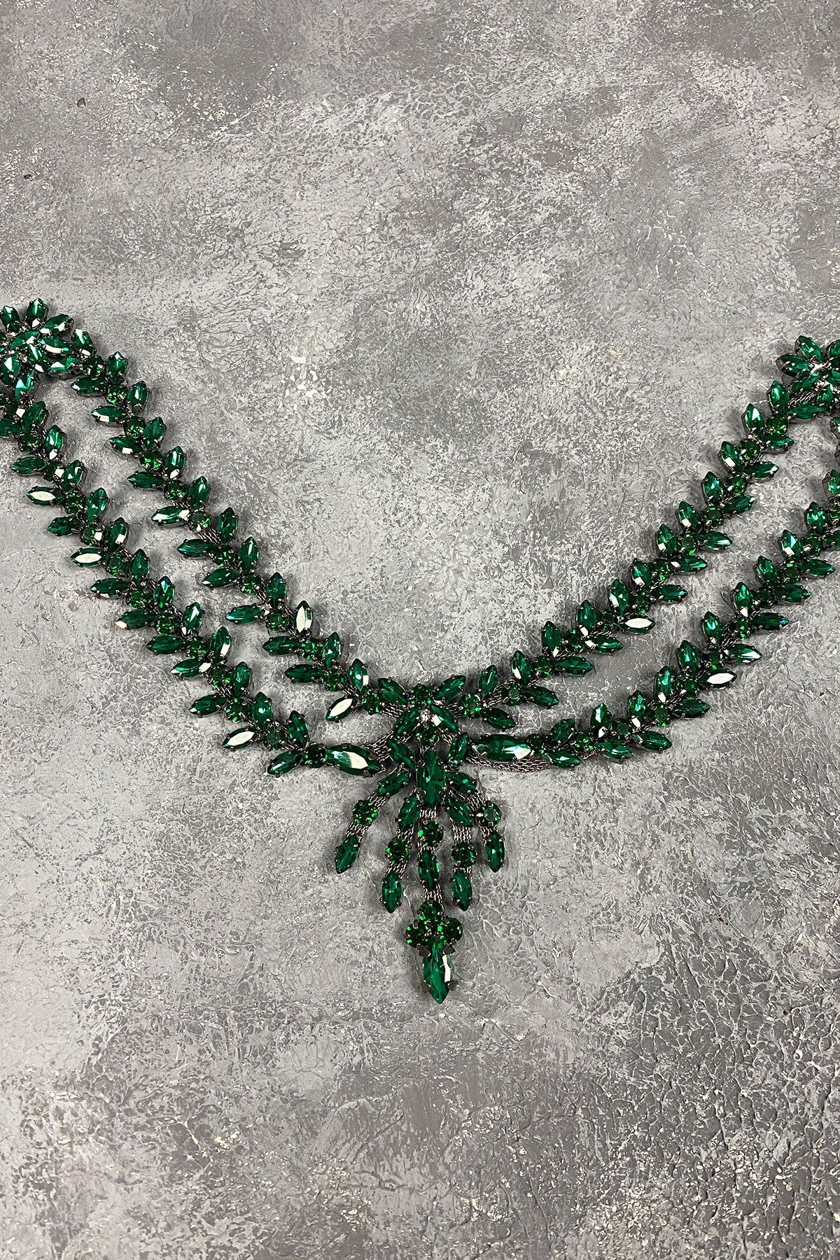 Green Sultan Pediment Bridal Henna Crown Hair Accessory