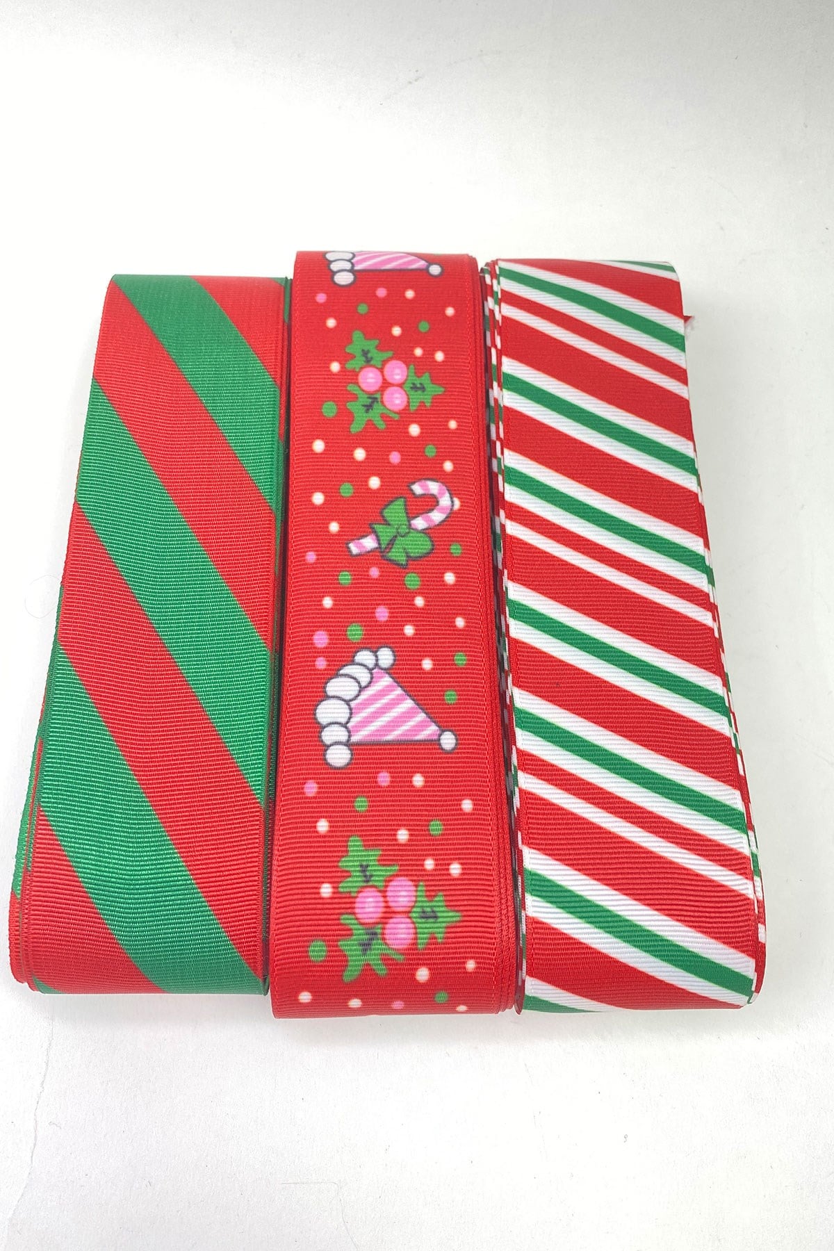 Christmas Pattern Printed Triple Ribbon