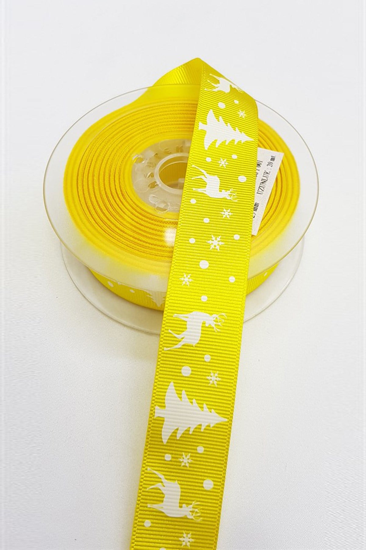 لون القمح عيد الميلاد Grosgrain الشريط 2.5 سم