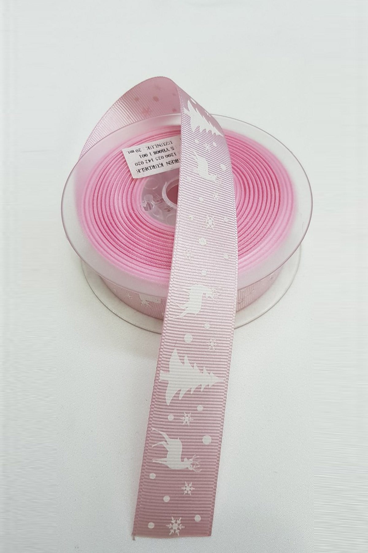 Lavender Pink Christmas Grosgrain Ribbon 2.5 cm