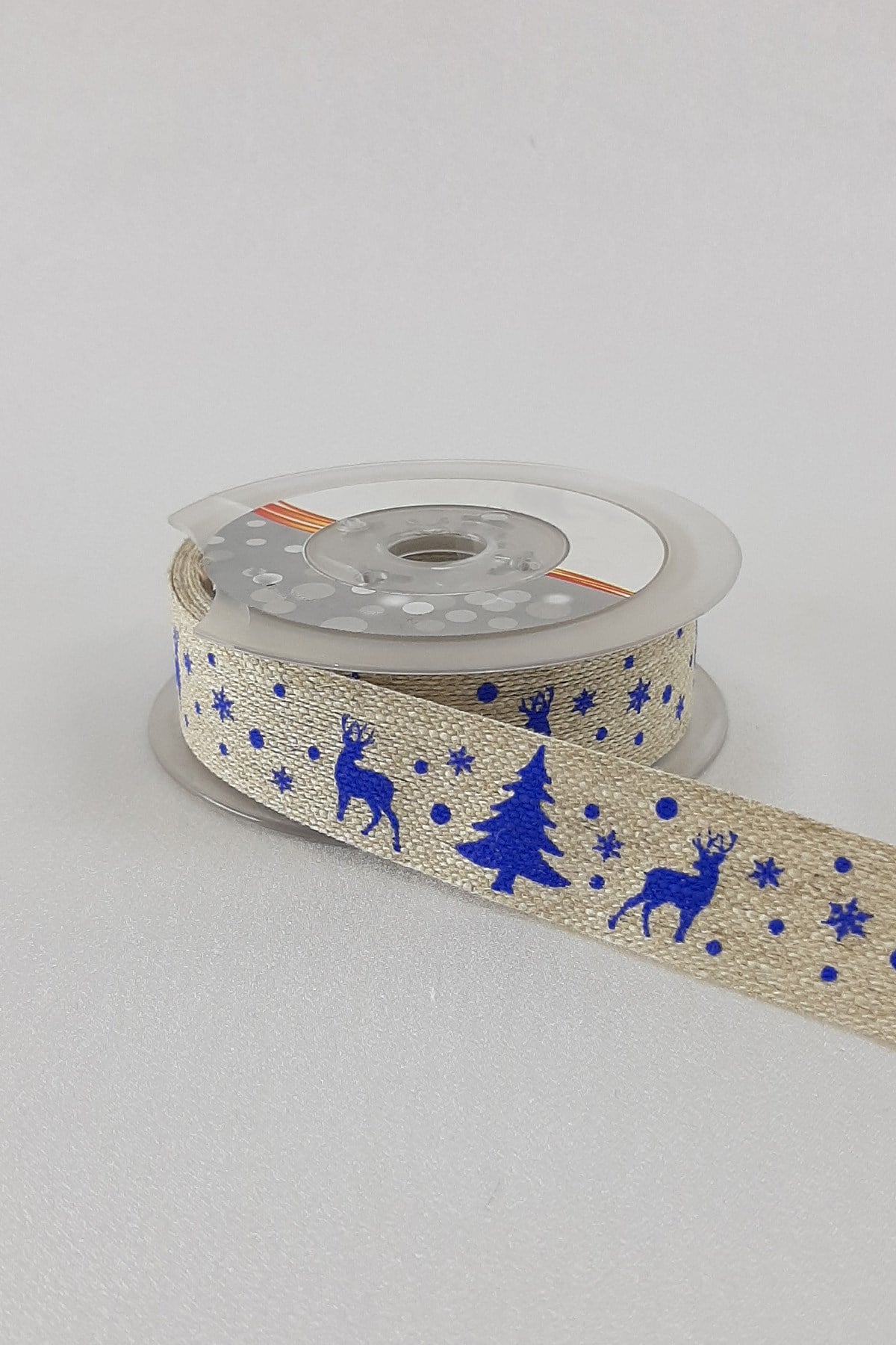 Christmas Ribbon with Deer 2.5 cm