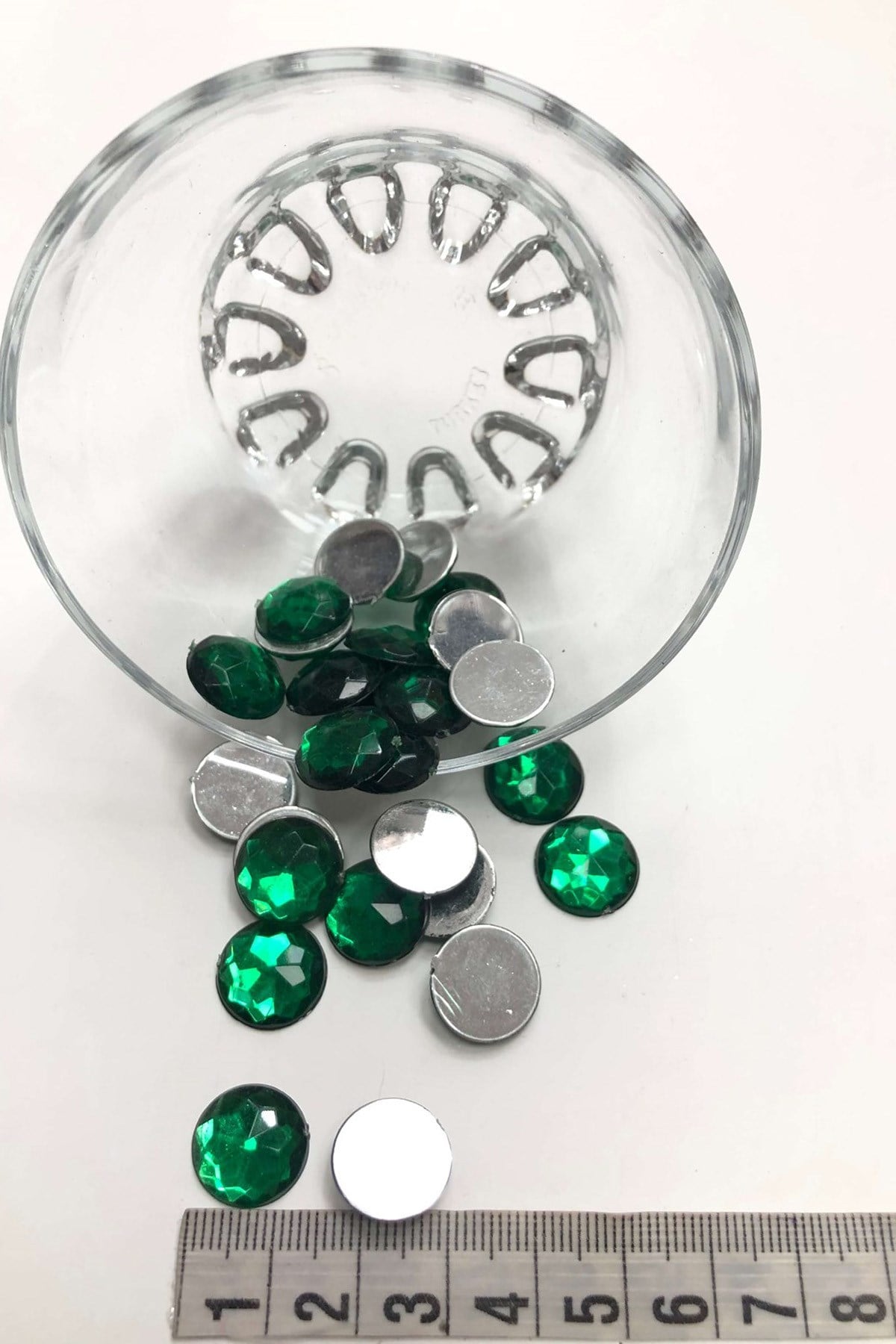 Green round Plastic Strut Stone 20 pcs