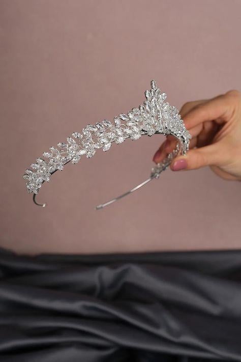 Zirkon Taşlı Elly Gelin Tacı