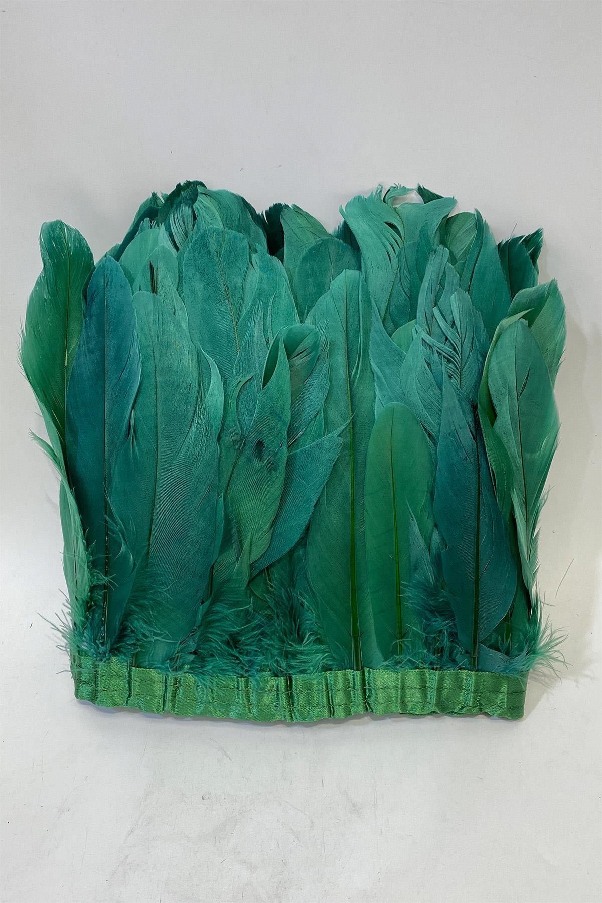 Emerald Green Eagle Feather Ribbon Feather