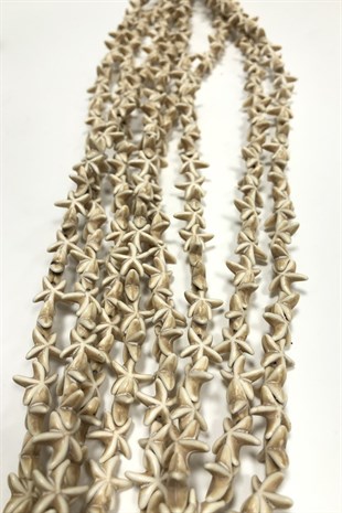 Cream Star Stone Beads