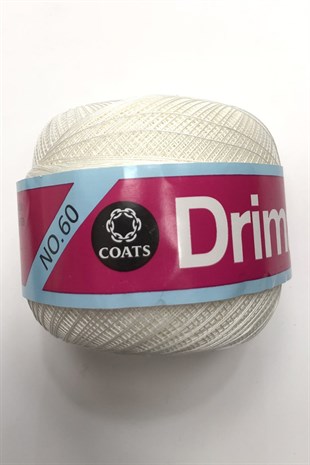  Krem Drima Merserize Dantel İpligi No:60  100 gr (1 adet )