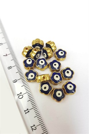  قلادة حبة عين الشر معدنية صفراء