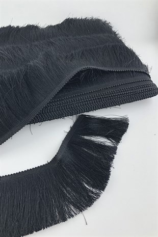  Siyah  Renk  7,5 CM Saçak Şerit Püskül
