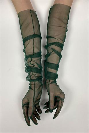 10 Adet Gelin Eldiveni Tül Eldiven Nikah/Düğün/Parti Eldiveni