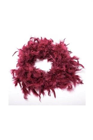 2 Metre Boa Kalın Otriş Kaz Tüyü Bordo ( En : 10 cm )