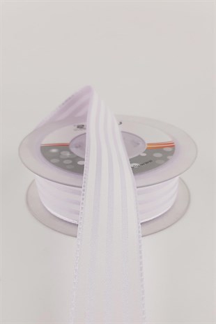 2.5 Cm 20 m Striped Taffeta Ribbon
