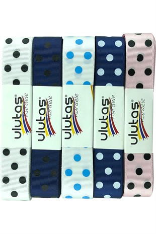 2.5 cm Grogren Kurdele Puantiyeli