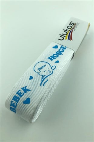 2.5 cm Welcome Baby Printed Grosgrain Ribbon