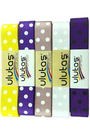2.5 cm Polka Dot Grosgrain Ribbon