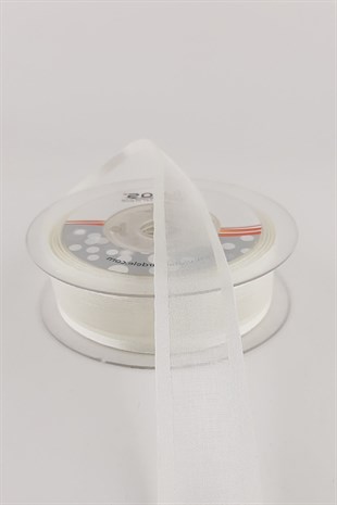 20 mt Geniş Organzeli Saten Kurdele 2,5 cm