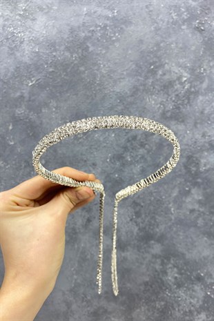 3 Sıra Sallantılı Gelin Tacı Saç Aksesuarı