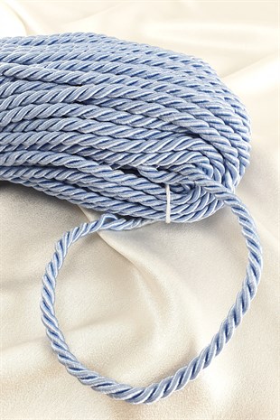 Açık Bebe Mavi Kordon İp 8 Mm