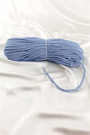 Açık Bebe Mavi Kordon İp 8 Mm