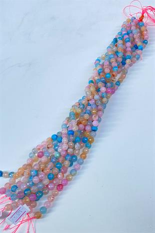 Açık Çakra Ceyt Doğal Taş Dizi Fasetli Kesim 8 mm