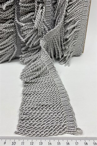 Açık Gri Bulyon Saçak Püskül