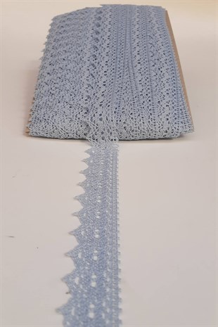 Açık Gri Kopanaki Koton Dantel 2,5cm