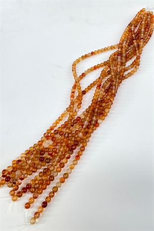 Açık Kahve Doğal Taş Akik 6 mm