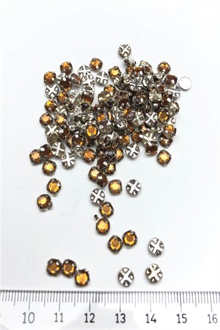 Açık Kahve Küçük Kasalı Dikme Taş 25 adet