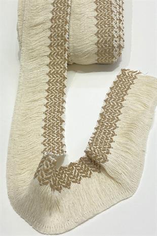 Açık Kahve Pamuk Püskül Saçak