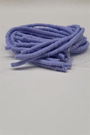 Light Lilac Fimo Dough Beads 6Mm
