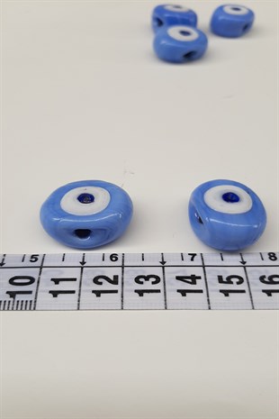 Light Blue Calfs Eye Evil Eye Beads