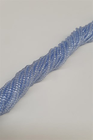 الخرز الرمل الخيطي الأزرق الفاتح