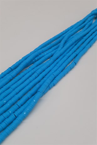 Light Blue Fimo Dough Beads 4mm