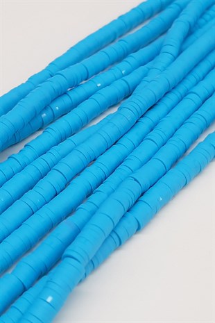 Light Blue Fimo Dough Beads 4mm