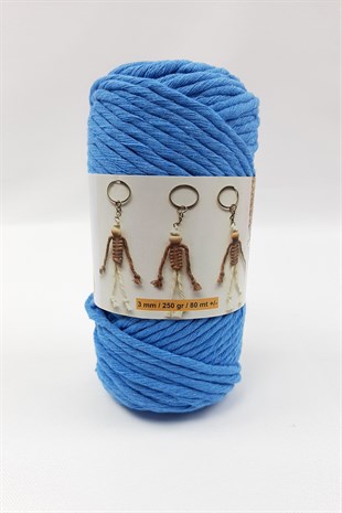 Açık Mavi 01 İnce Büklüm Makrome