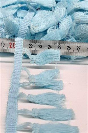 Light Blue Cotton Fringe Tassel