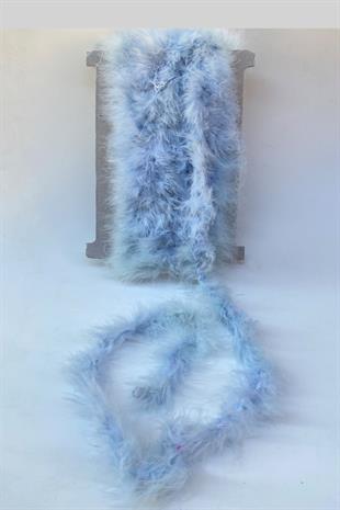 Açık Mavi Tilki Tüyü,Kedi Kuyruğu Tüyü Otriş