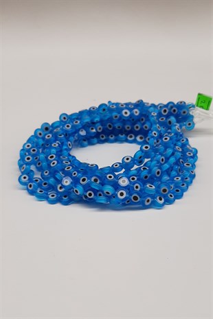 Light Blue Flat Glass Evil Eye