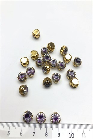 Light Purple Cased Plastic Strut Stone 25 pcs