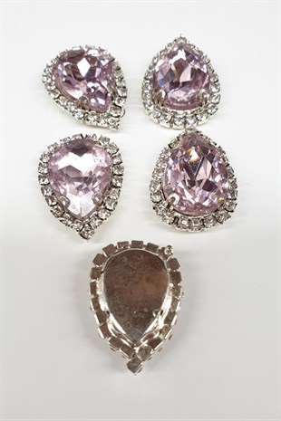 Açık Pembe Damla Kasalı Dikme Taş