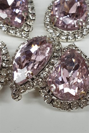 Açık Pembe Damla Kasalı Dikme Taş