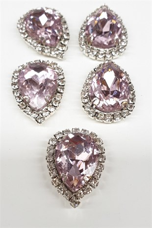 Açık Pembe Damla Kasalı Dikme Taş