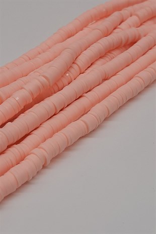 Açık Pembe Fimo Hamur Boncuk 6Mm