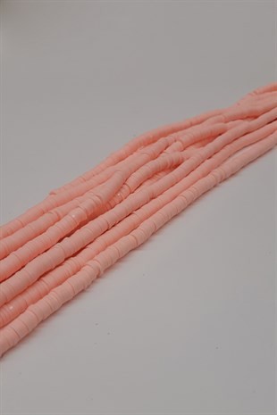 Açık Pembe Fimo Hamur Boncuk 6Mm