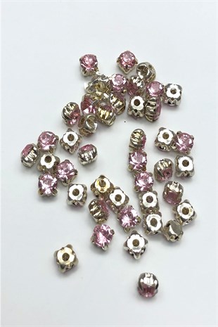 Light Pink Cased Plastic Strut Stone 25 pcs